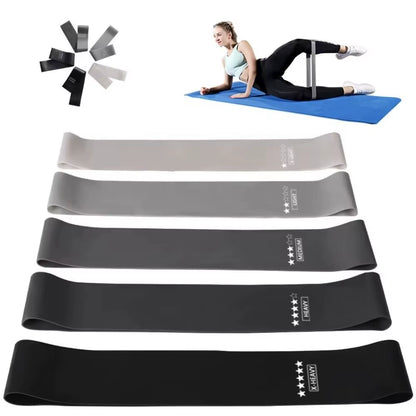 5Pcs TPE Fitness Resistance Bands Stretching Durable Yoga Sport Elastic Bands Pilates Hip Circle Expander Bands Gym Equipment