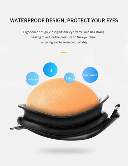 Unisex Adult Swimming Goggles – Anti-Fog Swim Glasses for Men & Women – Adjustable Silicone Waterproof Professional Swim Eyewear